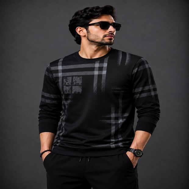 Polyester Full Sleeve Tshirt For Men