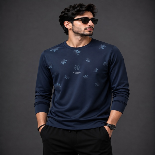 Polyester Full Sleeve Tshirt For Men